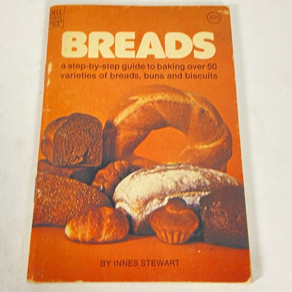 Vintage 1975 Breads Dell Purse Book Innes Stewart Baking Guide Cookbook 4202-49